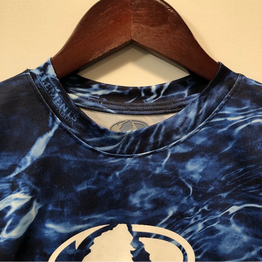 Mossy Oak Fishing Short Sleeve Rash Guard Blues Youth 10-12 New - Picture 6 of 16